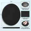 A black circular transfer disc with dimensions and feature callouts. Produktbild-Vorschau