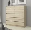 Komoda AKORD K120 Dąb Sonoma 120 cm 10 szuflad kolor Dąb Podgląd zdjęcia produktu 5
