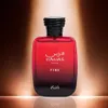 A bottle of Rasasi Hawas Fire Eau de Parfum for Men is displayed against a gradient brown background with spotlighting. Voir les images du produit