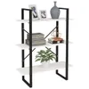 vidaXL Bücherregal 3 Fächer Weiß 80x30x105 cm Massivholz Produktbild-Vorschau 4