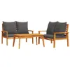 The Living Store 3-tlg. Garten-Lounge-Set mit Kissen Produktbild-Vorschau 3