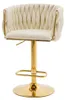 Geflochtener, gepolsterter Barhocker ROSA GOLD in Beige für Produktbild-Vorschau 4