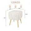 Sitzhocker Schminktisch Cord Hocker Fußhocker Schminkhocker Produktbild-Vorschau 3