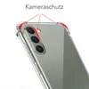 A close-up of the back of a clear phone case, highlighting the camera protection. Anteprima dell’immagine prodotto