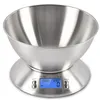 A stainless steel digital kitchen scale with a bowl is shown against a white background. Produktbild-Vorschau