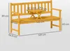Outsunny 2-Sitzer Gartenbank Holz, Sitzbank, Gartenmöbel Produktbild-Vorschau 3