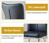 2er-Set Esszimmerstühle, schwarzes Kunstleder, silberne Produktbild-Vorschau 10