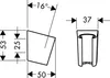 Technical drawing with dimensions and angles of a product. Anteprima dell’immagine prodotto