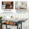 Outsunny Grillwagen aus Edelstahl mit Klapptisch – Mobiler Produktbild-Vorschau 5