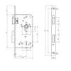 Türschloss 55mm DM Innentür- Korridortürschloss Stulp Produktbild-Vorschau 3