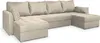 A U-shaped sectional sofa in a cream color is shown against a white background. Produktbild-Vorschau