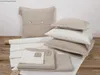 Kissen-Bezug 40x40 cm Landhaus-Stil beige Baumwolle-Mix Produktbild-Vorschau 2