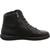 A black leather high-top boot with a zipper and laces, shown from the side against a white background. Anteprima dell’immagine prodotto