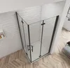 B.120x90cm H.195cm  Schwarz Falttür eckdusche Duschkabinen Produktbild-Vorschau 2