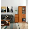 A living room scene with a sofa, coffee table, and storage unit. Produktbild-Vorschau