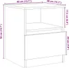 vidaXL Nočný stolík Artisan dub 40x40x50 cm materiál na Náhľad obrázku produktu 8