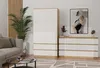 A modern living room with a wardrobe and a dresser, a sofa, and a coffee table. Podgląd zdjęcia produktu