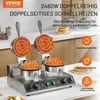 VEVOR commercieel wafelijzer, rond, dubbelzijdig, 2460W, Productafbeelding-voorbeeld 2