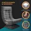 CASARIA® Bodenstuhl verstellbare Rückenlehne 360° Drehbar Produktbild-Vorschau 4