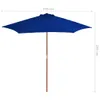 vidaXL Parasol z drewnianym drążkiem 270 cm niebieski Podgląd zdjęcia produktu 5