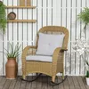 Outsunny Rattan Schaukelstuhl, Schaukelsessel mit Kissen Produktbild-Vorschau 2