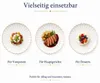8er-Set Premium Porzellan Speiseteller Ø20 cm – Elegantes Wellendesign mit edlem Goldrand Produktbild-Vorschau
