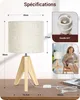 Lampe de chevet EDISHINE, lampe de table en bois, douille Voir les images du produit 5