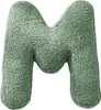 Grünes Buchstabenkissen 'M' 28x28 cm, weiches Kuscheltier Produktbild-Vorschau 1