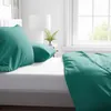 Renforce Bettwäsche Set 155x220 cm 80x80 cm Petrol Uni 100% Produktbild-Vorschau 3