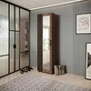 Garderobenschrank LIVIA Warmia Walnuss – Flur-Hochschrank Produktbild-Vorschau 4