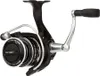 A studio shot of a black and silver fishing reel against a white background. Náhľad obrázku produktu