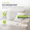 Juskys Sofa Coredo - Beige, moderne Couch aus Cord mit Produktbild-Vorschau 4