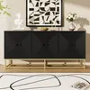 Merax Sideboard noir moderne avec surface mate, armoire de Voir les images du produit 3