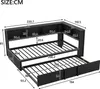 Flieks Schlafsofa Metallbett 90x200cm mit Ausziehbett, Produktbild-Vorschau 7