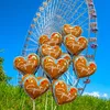 10 Stück Herz Folienballon "SPATZL" im Lebkuchenherz Design Produktbild-Vorschau 3