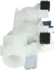 A white plastic water inlet valve for a washing machine. Produktbild-Vorschau