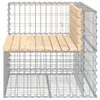 Gartenbank aus Gabionen 92x71x65,5 cm Massivholz Kiefer Produktbild-Vorschau 4