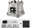 A titanium wood stove and its disassembled components are shown against a white background. Podgląd zdjęcia produktu