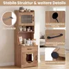 COSTWAY Katzenschrank, Katzenklo Schrank mit Ladestation & Produktbild-Vorschau 7