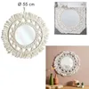 Wandspiegel Boho/Ibiza - Makramee - rund - natur - D55 cm Produktbild-Vorschau 5