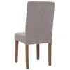 A rear view of a dining chair with wooden legs. Podgląd zdjęcia produktu