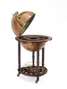 A globe bar on a stand, with the globe open. Produktbild-Vorschau