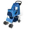 Haustier-Buggy Blau, Hundewagen mit drehbaren Vorderrädern Produktbild-Vorschau 3