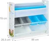 Detský regál Relaxdays, 6 boxov, 4 látkové priehradky, Náhľad obrázku produktu 4