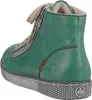 A close-up side view of a green sneaker boot. Produktbild-Vorschau