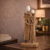 Deko Objekt Paar Holz Skulptur 29 cm Figuren auf Standfuß Produktbild-Vorschau 3