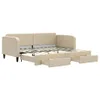 vidaXL Lit de jour extensible avec tiroirs Crème 90x200 cm Voir les images du produit 1