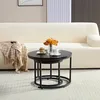 Home Heaven® Couchtisch Rund Schwarz 2er Set - Runder Couch Produktbild-Vorschau 10
