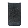 A dark gray felt sleeve with a pink trim, presented against a white background. Produktbild-Vorschau