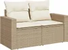 vidaXL 11-tlg. Garten-Sofagarnitur mit Kissen Beige Poly Produktbild-Vorschau 3